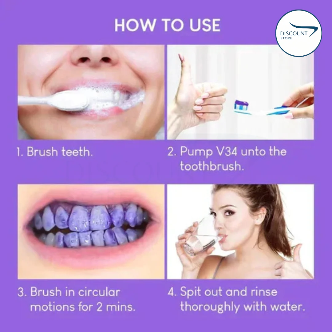 V34 Teeth Whitening Serum - (IMPORTED) - Free Delivery