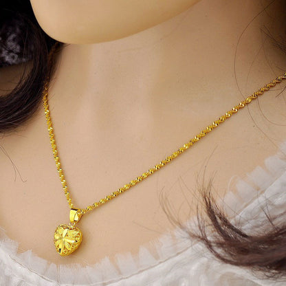 24K Gold Aura Heart Shape Necklace