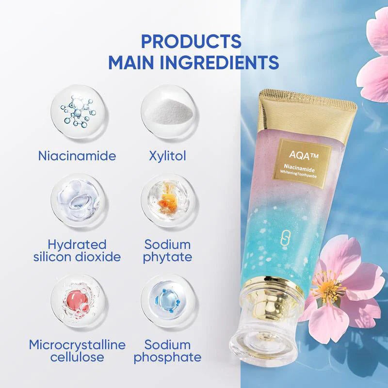 Xoermioy Niacinamide Whitening Toothpaste, Fresh Breath Toothpaste, Nicotinamide Dazzle White Toothpaste, Remove Tooth Stains